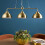 Brass Brooklyn Ceiling Pendant Industrial 3 Light 2