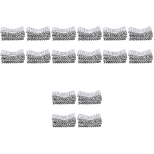 16Stk Silberne Dekorative Kleidungstrims Zum Selbermachen 2