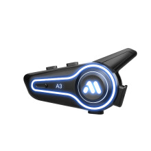 Helmet Bluetooth headset with long battery life, smart features, waterproof, noise cancellation, and powerful bass.