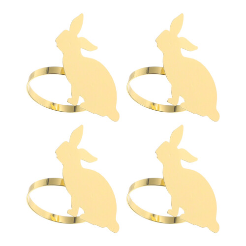 4Pcs Easter Bunny Napkin Rings Napkin Holder Buckle