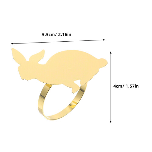 4Pcs Easter Bunny Napkin Rings Napkin Holder Buckle 2