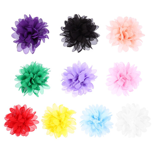 30Ud Flores De Chifón Para Collar De Perro Y , Decoración