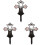 3Pcs Metal Cemetery Cross Stake For Grave Yard Decor 4