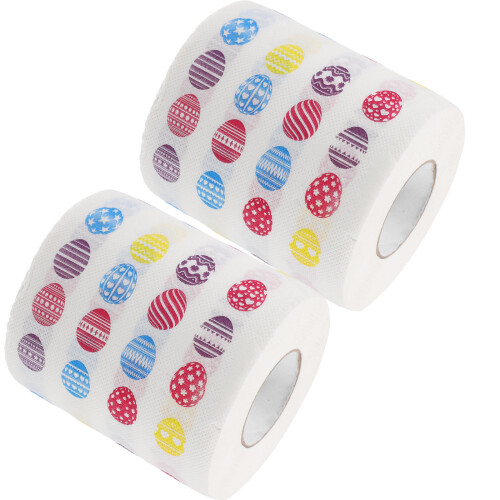 6 Rolls Easter Printed Toilet Paper Decorative Bathroom Tissue 1
