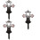 3Pcs Metal Cemetery Cross Stake For Grave Yard Decor 9