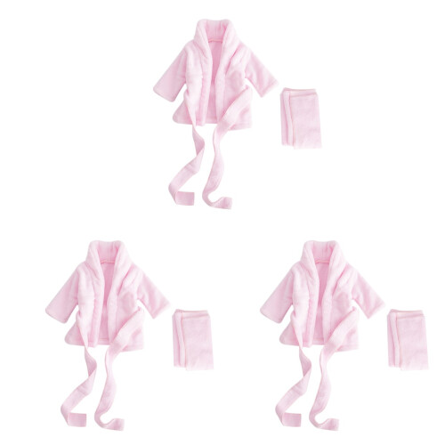 3Pz Vestaglie Baby Rosa Morbide E Assorbenti Per 1