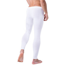 Men's Thermal Underwear Stretchy Base Layer Pants Size M White