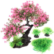 Conjunto De Plantas Subaquáticas E Árvore Para Decoração