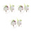 6 Unidades Flores De Rosa De Seda Artificial Com Alfinete 10