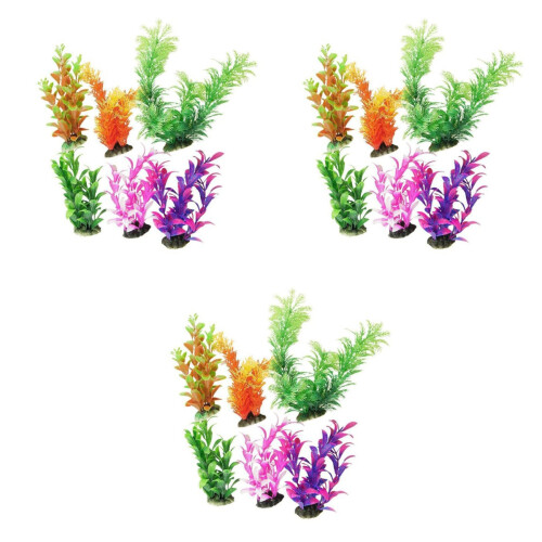 18 Peças Planta Artificial Subaquática Grama Do Mar Para 2