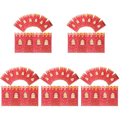 50 Unidades Envelopes Vermelhos Chinês Deidade Para Dinheiro 1