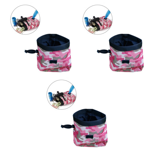 3Pcs Bolsa Para Petiscos De Treinamento De , Rosa 2