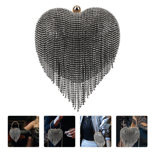 Elegant Heart Shaped Clutch Bag Para De Gala 1