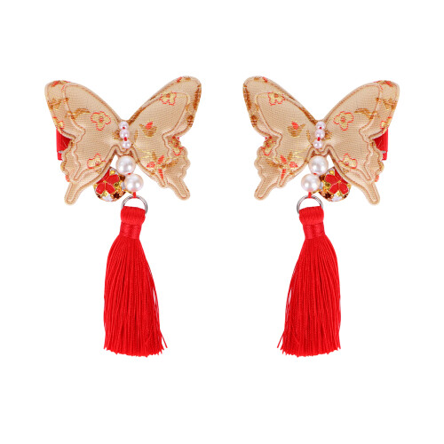 2Pares Clipe De Chinês Multicolorido Com Tassel Para Diário