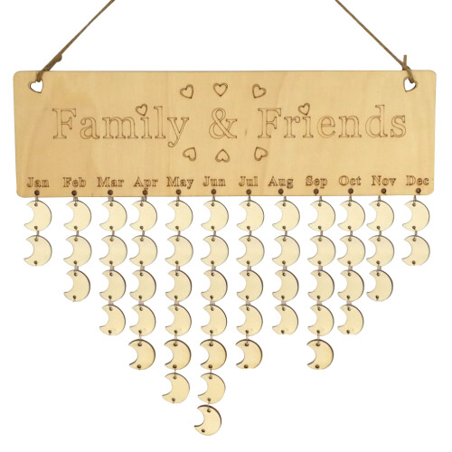 2Pcs Quadro De Lembretes Família , Com Calendário E Lua