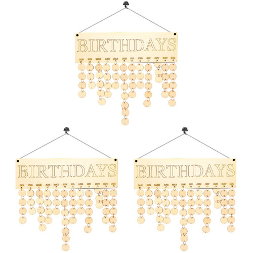 3Pcs De Com Aniversário E Painel Lembrete 2