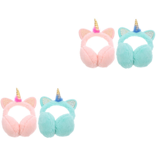 4 Unidades Unicórnio Plush Faixa Com De Orelhas 2