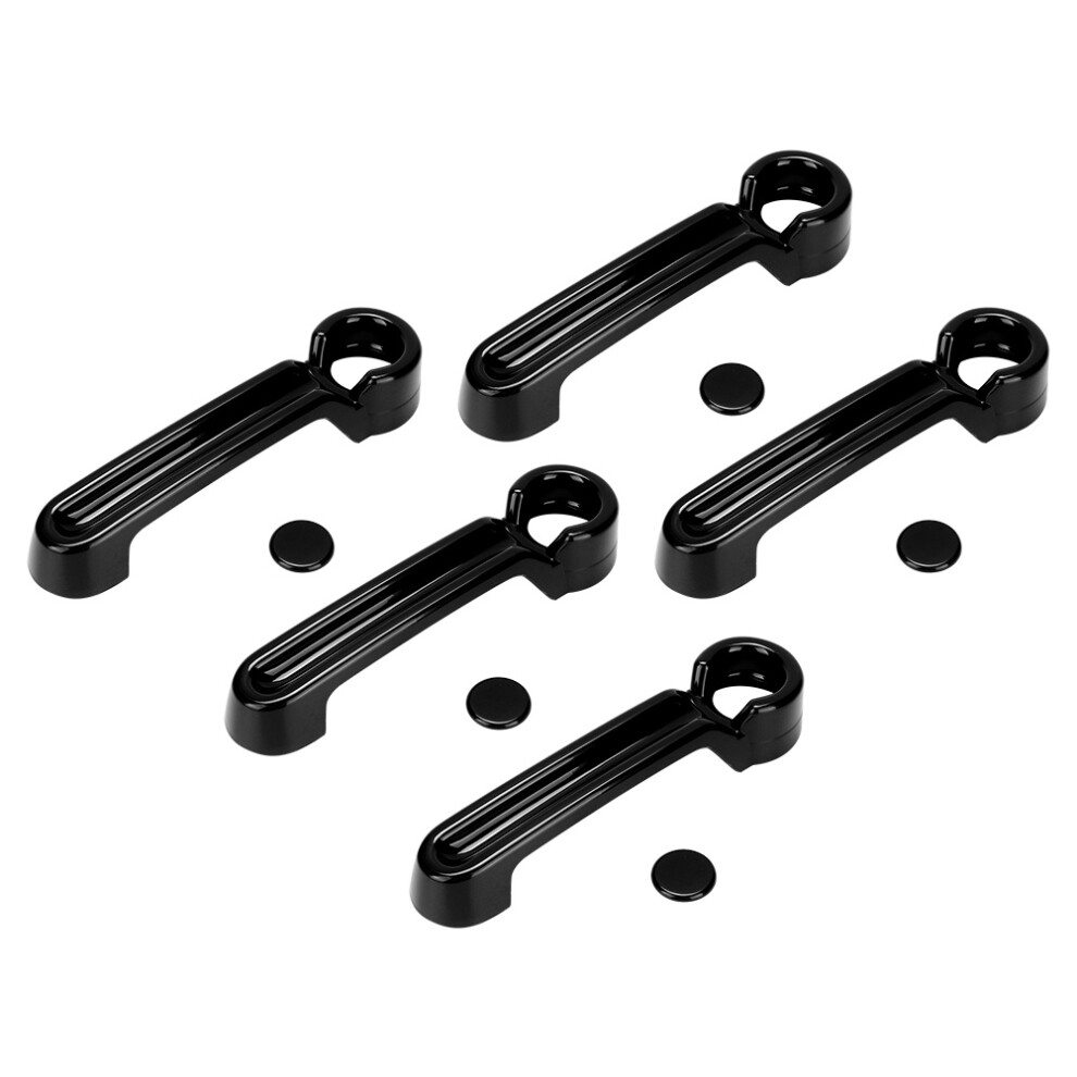 Car Exterior Door Handle Cover Trim 10Pcs For Jeep Wrangler Jk Black 8141359793082