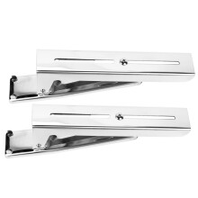 2x Stainless Steel Microwave Wall Mount Brackets, Foldable, 77lbs Capacity