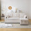 3-in-1 Convertible Sofa Bed with Internal Storage Chaise 11
