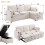 3-in-1 Convertible Sofa Bed with Internal Storage Chaise 13