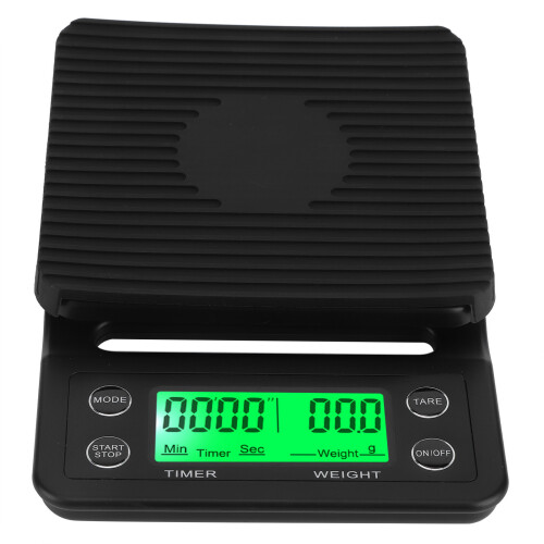 Portable Digital Pour Over Coffee Scale 5KG/0.1g with Timer Black 1