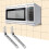 2x Stainless Steel Microwave Wall Mount Brackets, Foldable, 77lbs Capacity 13