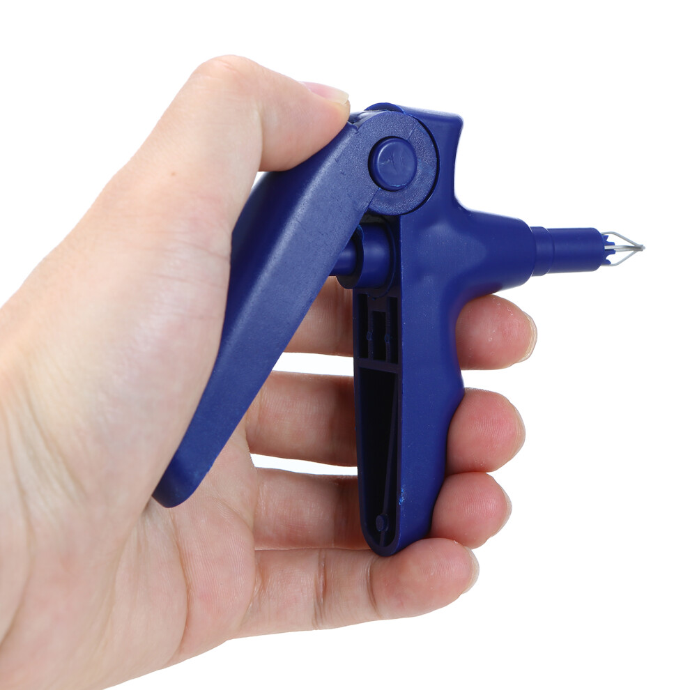 Blue/Grey Dental Ligature Gun For Braces - Flexible Elastic Chain Dispenser,