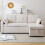 3-in-1 Convertible Sofa Bed with Internal Storage Chaise 21