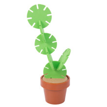 Conjunto de porta-copos em formato de cacto, suporte multifuncional em formato de vaso de flores para decoração de bar em casa.