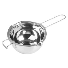 Candle Making Pot, Stainless Steel Double Boiler 18_8 Steel, Rust Resistant, Heat Resistant, Silver, Dishwasher Safe, Flat Bottom, Double Pour Spouts,