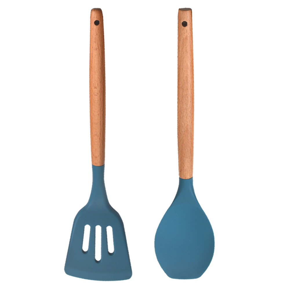 Nonstick Cookware Friendly Kitchen Cooking Utensils Set, Food Grade Silicone, Durable Wooden Handles, Utility Accessories Included, Easy Clean And Sto-image-OPC-PMVMY2Q-NEW