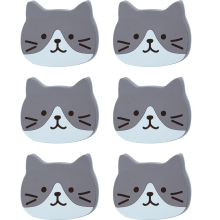 Silicone Rubber Faces Cat Cup Coasters Mats, Heat-resistant To 482 Degrees F Flexible Durable Non Slip For Beverage Drink Beer Wine Glass Tea