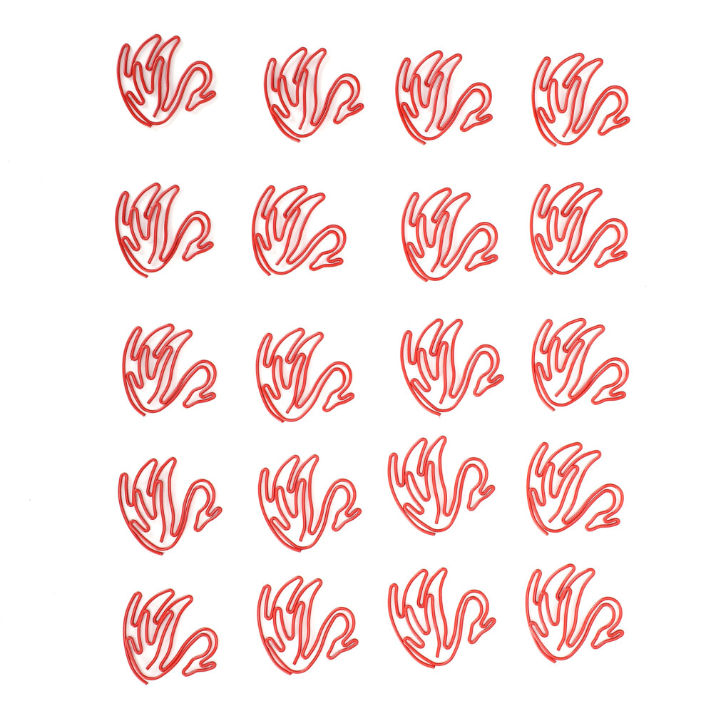20Pcs Swan-Shaped Metal Paperclips Creative Craft Supplies Office Decor Red-image-OPC-PMVN5V6-NEW