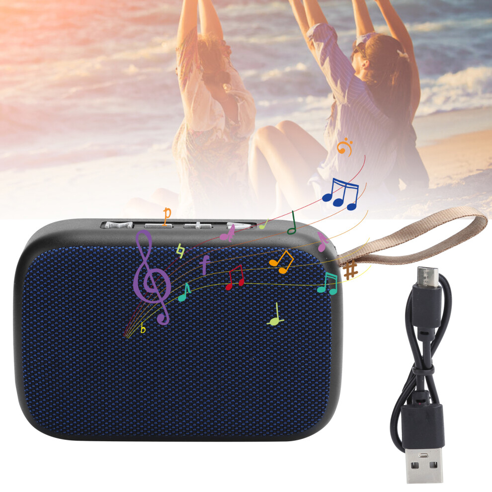 Tooth Portable Stereo Speaker With Subwoofer Usb & Fm Radio Blue 3171359799260