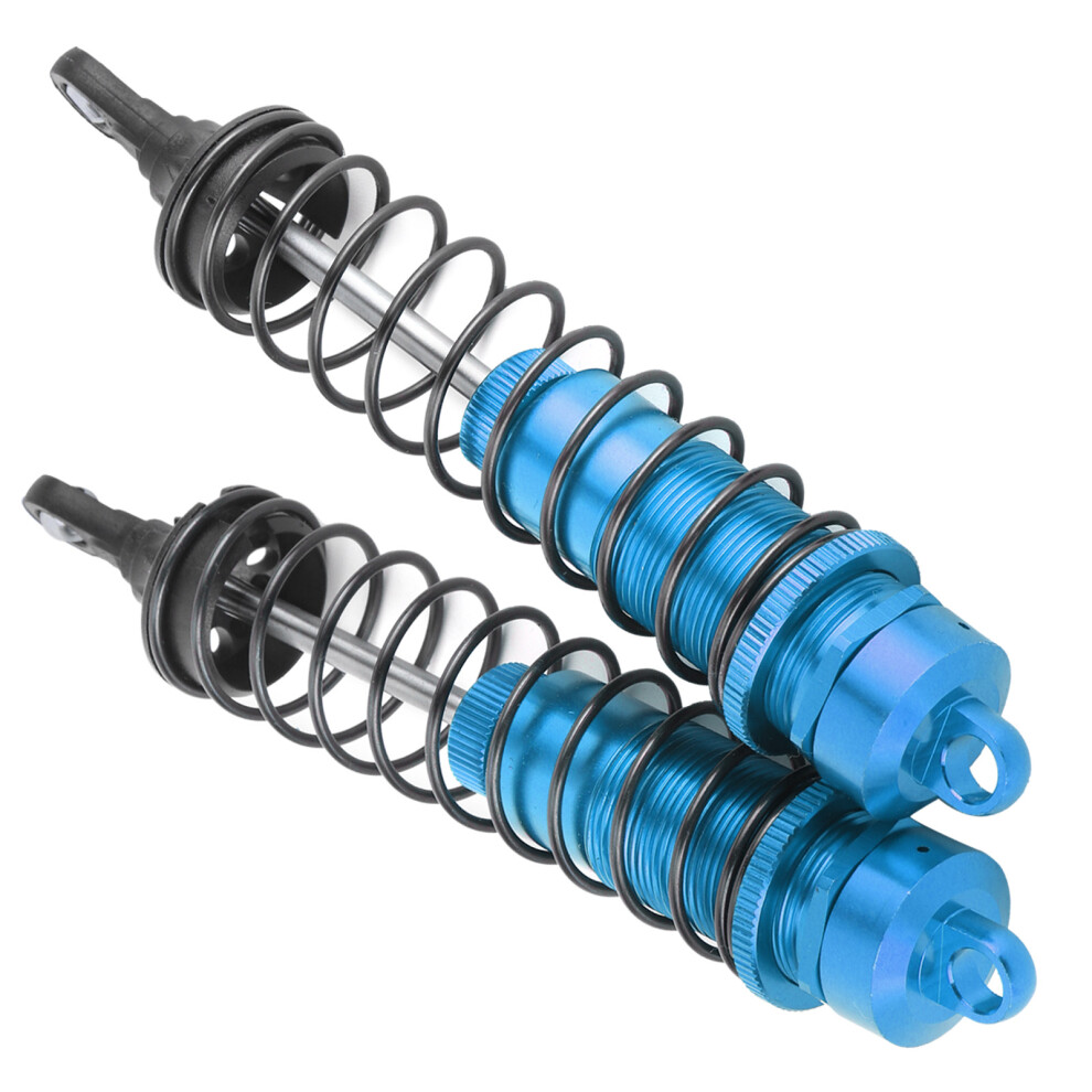 2Pcs Aluminum Rear Shock Damper For 1/10 Rc Car, 140Mm Blue 8741359802113