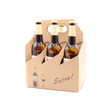 6 Bottle Wine Carrier 165 x 250 x 320mm - Made in Britain (Pack of 10)