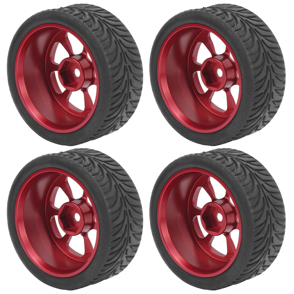 Rc Wheel Tire Set For Wltoys 144001, Aluminum Alloy, Red 7611359802387
