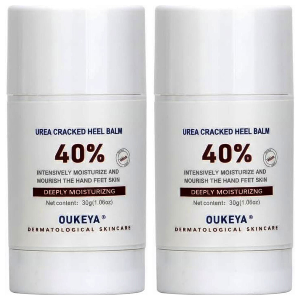 Azonee 40% Urea Cream Heel Repair Stick for Dry Cracked Feet & Hands, Moisturizing Balm - 30g (Pack of 2)