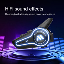 Motorcycle helmet Bluetooth headset, walkie-talkie/call/music/waterproof/noise-canceling/compatible with all helmets