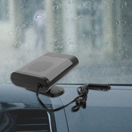 3Pcs Mini 12V Car Heater Fan Windshield Defroster Black 2