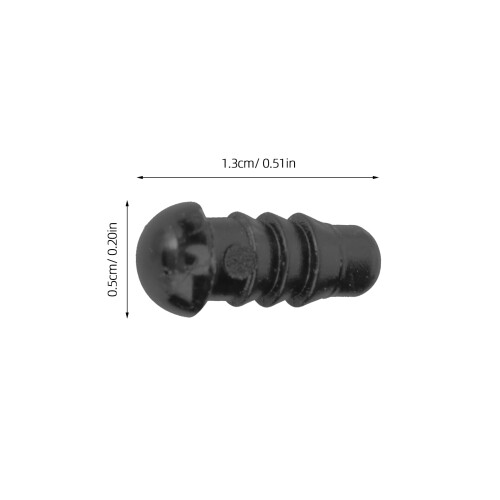 200 Sets Plüschtiere Augen 5 Mm Kunststoff Mit Unterlegscheiben 2