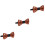 3Stk Herren Fliege Holz Handgemacht Durchbrochenes Design 5