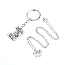 2Stk Silber Halskette Schlüsselanhänger Daddys Girl Schmuck
