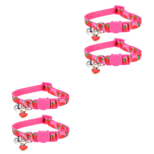 4 Katzenhalsband Mit Erdbeerdruck 1