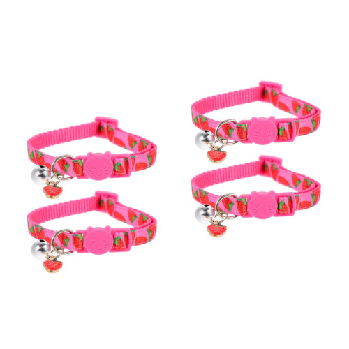 4 Katzenhalsband Mit Erdbeerdruck 2