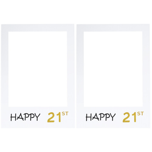 2Stk Happy 21. Selber Machen Papier Bilderrahmen 1