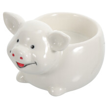 2Pcs Multi-Functional White Ceramic Salad Bowl Ideal for Home and Kids