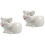 2Pcs Multi-Functional White Ceramic Salad Bowl Ideal for Home and Kids 4