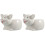2Pcs Multi-Functional White Ceramic Salad Bowl Ideal for Home and Kids 2